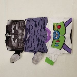 Lot of 3 onesie pj pajamas - size s small 6  7